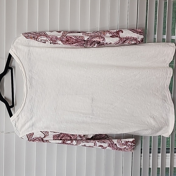 Chico's 3/4 Sleeve Applique Tee sz 3(16/18) - Picture 6 of 9